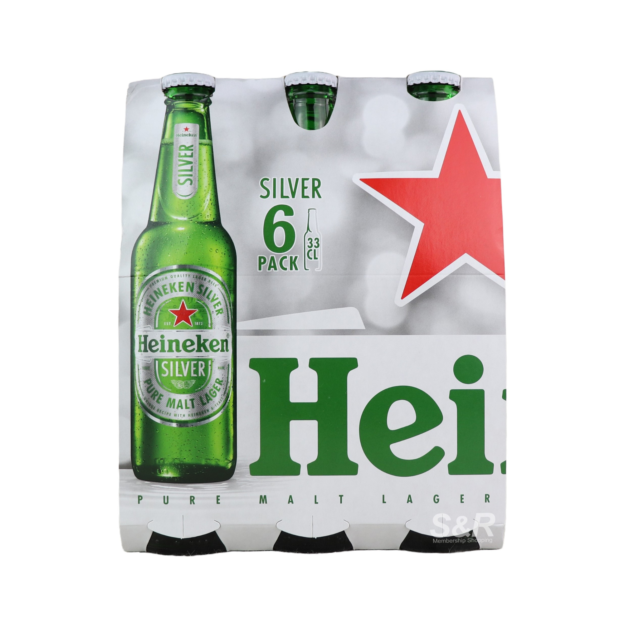 Heineken Silver Beer (330mL x 6pcs)